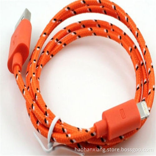 Colorful braided wire for iPhone 5